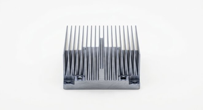 Aluminum finned heat sink for electronic cooling.