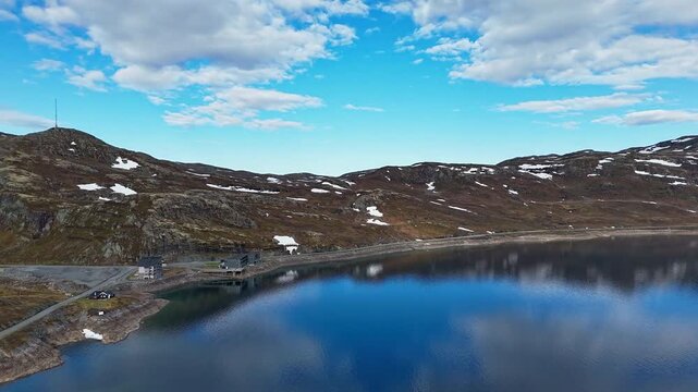 Hyperlapse - Aerial view of scenery in Norway - Scandinavia