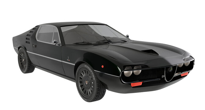 Alfa Romeo Montreal isolated on white background