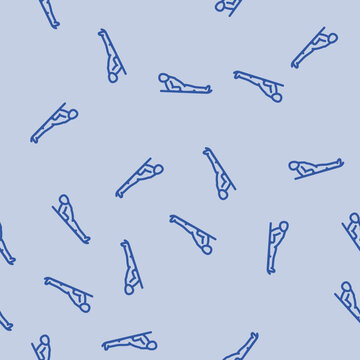 fish pose matsyasana yoga line seamless pattern fish pose matsyasana yoga thin line illustration