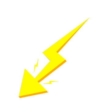 yellow thunder arrow icon