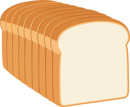 Illustration of sliced ​​loaf bread