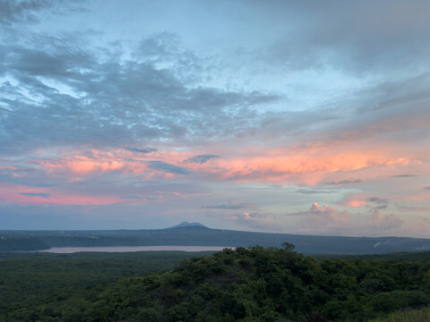 Wild nature in Nicaragua dusk landscape