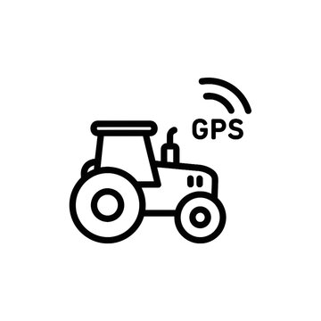 GPS Enabled Tractor Icon for Smart Farming