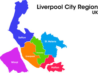 liverpool city region uk map © Renata