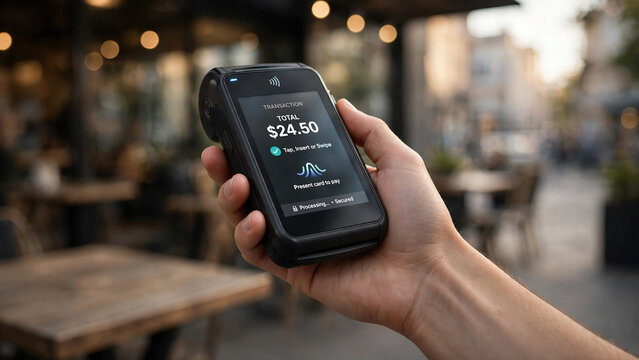 Mobile card reader processing 24 50 payment