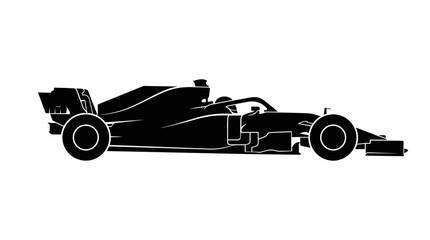 Obraz premium Formula One Race Car Silhouette Vector
