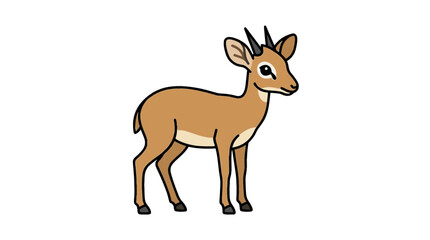 Dik dik antelope flat vector icon © firehide