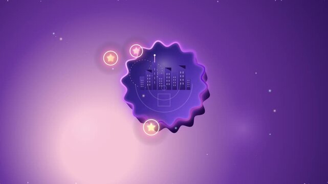 Abstract Holographic Frame Background with Digital Grid Design for Professional Video Projects