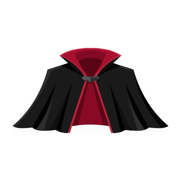 Gothic Vampire Cape Halloween Vector Illustration