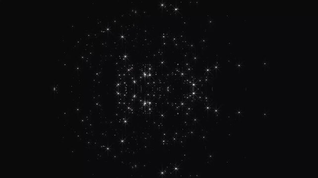 Glowing white magical glitter light streak,luminous stars burstglitter motion graphics,celebration sparkle,brilliant glowing effects,black background compatible design, 4k