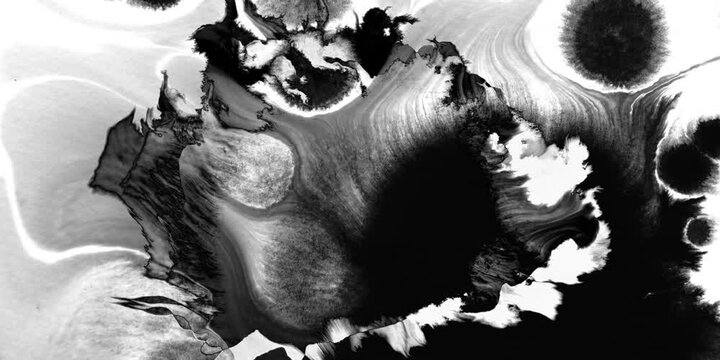 Abstract Colorful Ink Paint Diffusion Surreal Moving Spread Shapes