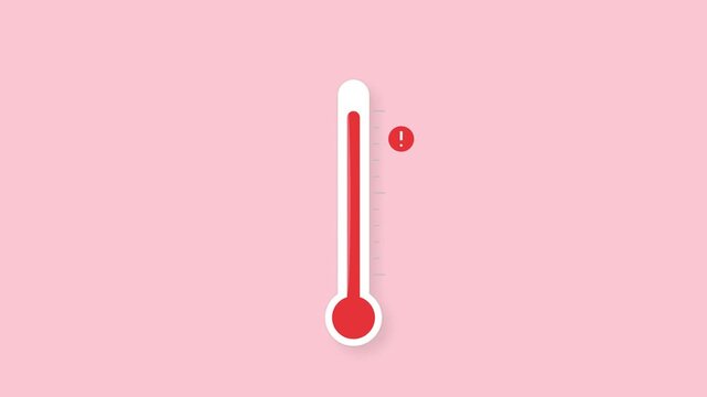 Digital Thermometer Temperature Gauge Animation
