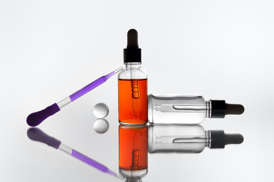 Laboratory Composition with Serum Dropper Bottles and Pipettes
