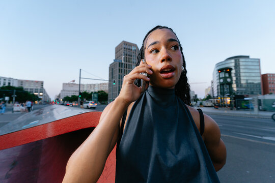 Woman on Phone in Berlin
