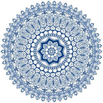 mandala, ornamental round lace pattern