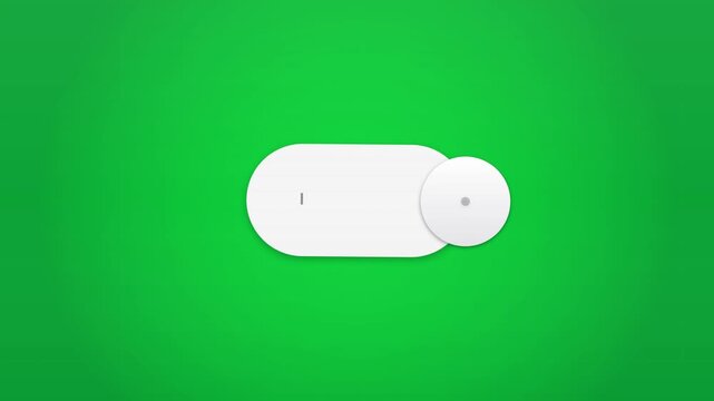 Smooth UI Toggle Switch Animation on Green Screen