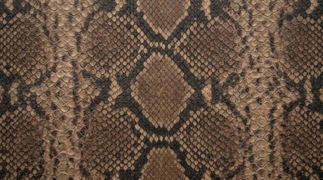 Seamless python scale pattern and reptile texture in a continuous snake skin design