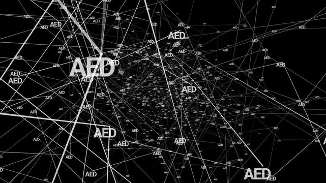 UAE Dirham Currency Symbol Animation for Middle East Finance