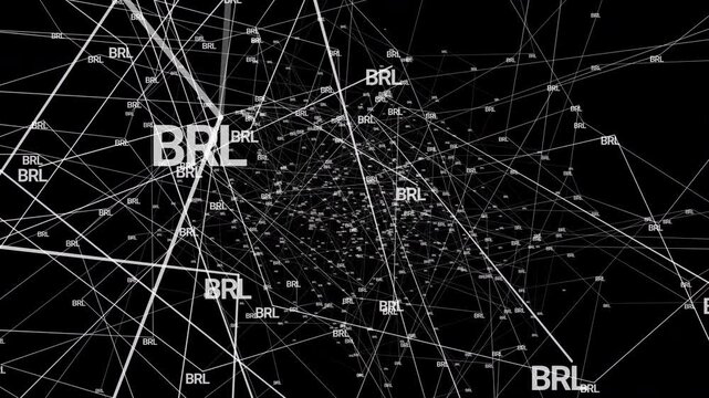 Brazilian Real Currency Symbol Animation for Banking and Business.