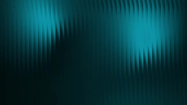 Abstract dark cyan gradient motion with fluted glass texture and vertical line distortion effect.