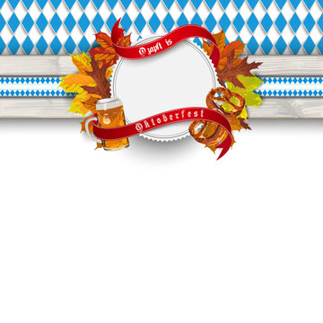 Bavarian Oktoberfest Wooden Plank Transparent