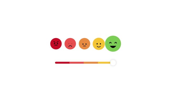 Sentiment Analysis User Interface with Animated Emoji Rating Slider