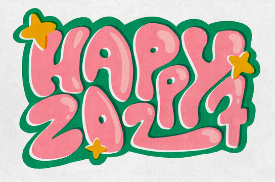 Fun Happy 2027 Greeting Illustration