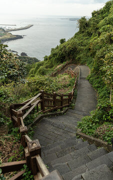 Coastal Stairway on Seongsan Ilchulbong