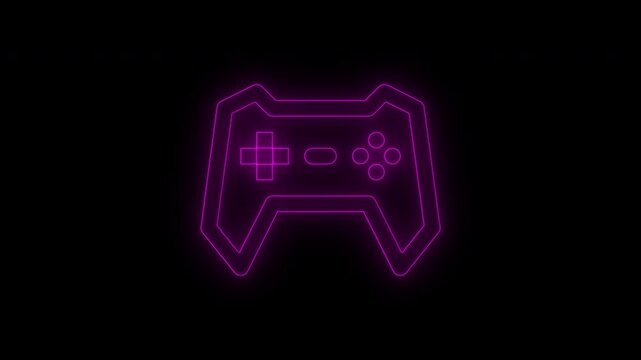 Dynamic Neon Icon Motion for Gaming Enthusiasts