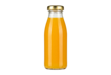 Glass Bottle of Fresh Orange Juice with Gold Cap © Laura