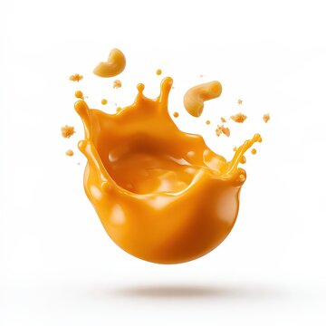 Orange Splash Animation with Flying Drops