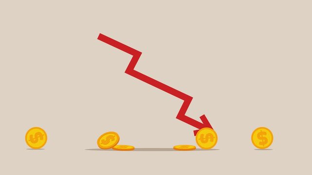 Financial crisis in tax. Loan repayment, installment plan. Business animation video