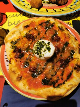 pizza with mushrooms