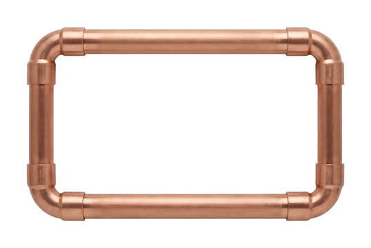 Rectangular Copper Pipe Frame with Elbow Joints