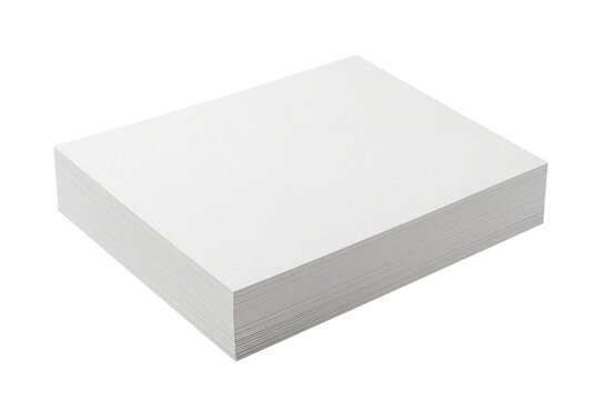 Neat Stack of White Rectangular Paper Sheets