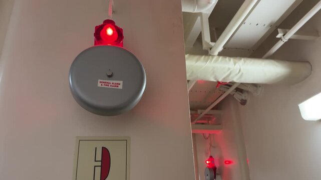 general alarm and fire alarm on board the ship. start and stop emergency signal.