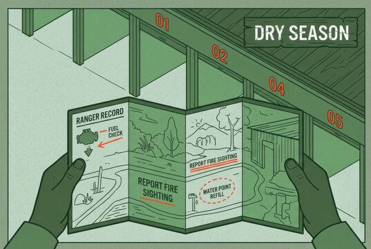Dry Season Ranger Brochure for Wildfire Reporting and Water Refill