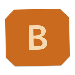 Letter b on an orange square icon with rounded corners in a modern flat design style © MST LOVELY BEGUM