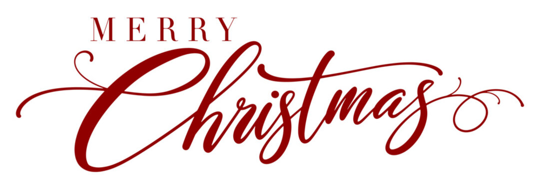 Merry christmas lettering calligraphy vector eps