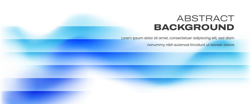 Abstract Blue Fluid Gradient Background. Modern Minimal Banner Design