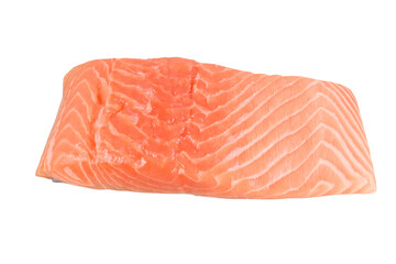 raw salmon fillet isolated on transparent background, fresh piece fish, sushi sashimi design © HeKy