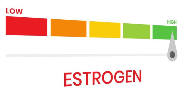 Estrogen gauge level 4k animation progress indicator  from low to high