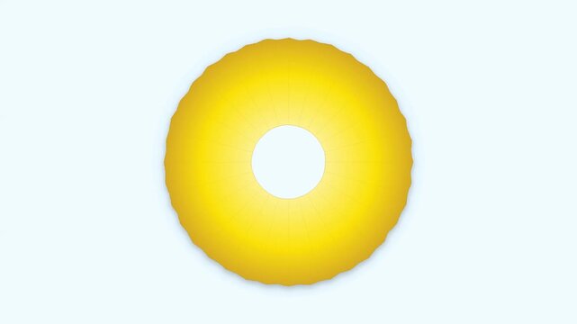 Yellow ring pattern animation on light blue background