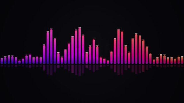 Luminous Neon Audio Equalizer Spectrum - Scaled 4K Seamless Loop