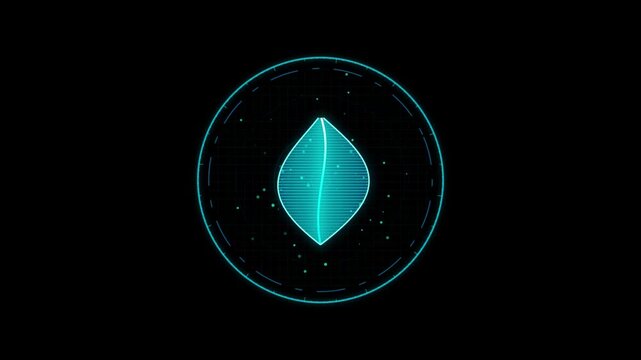 Cyber Shield Radar Scan and Security HUD Loop