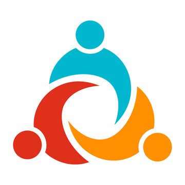 Three People Community Unity Symbol Vector