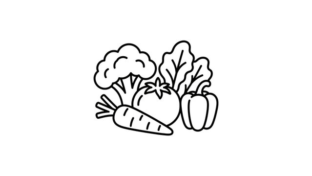 Fresh vegetables illustration for healthy eating.