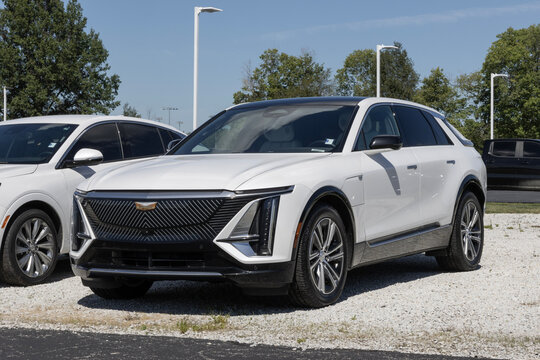 Used Cadillac LYRIQ display. With pricing concerns, Cadillac is buying and selling preowned vehicles to meet demand. MY:2024