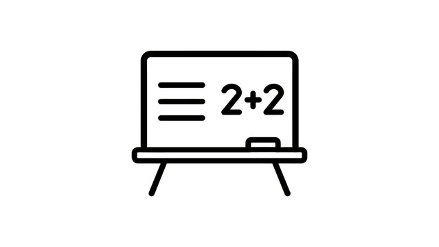 School blackboard with math problem for education concept.